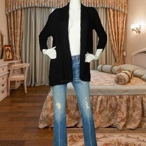 Joan Vass New York Light Weight Open Front Cardigan L